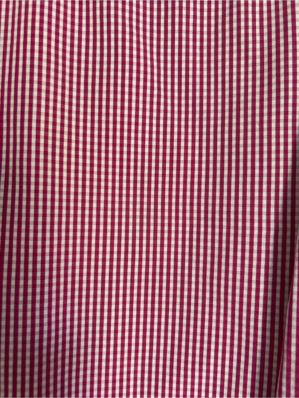 Zara Men's Red and White Micro-Check Dress Shirt